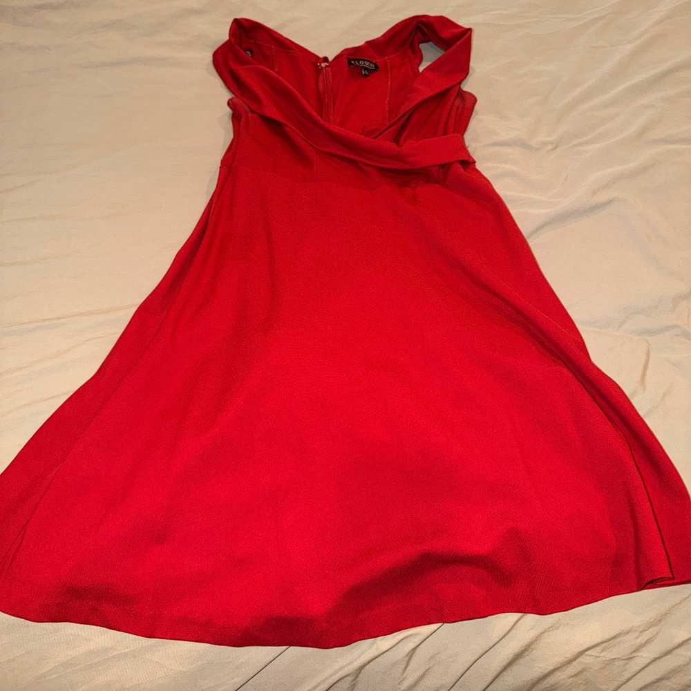Eloquii - Red A-Line off-the-shoulder dress Sz. 14